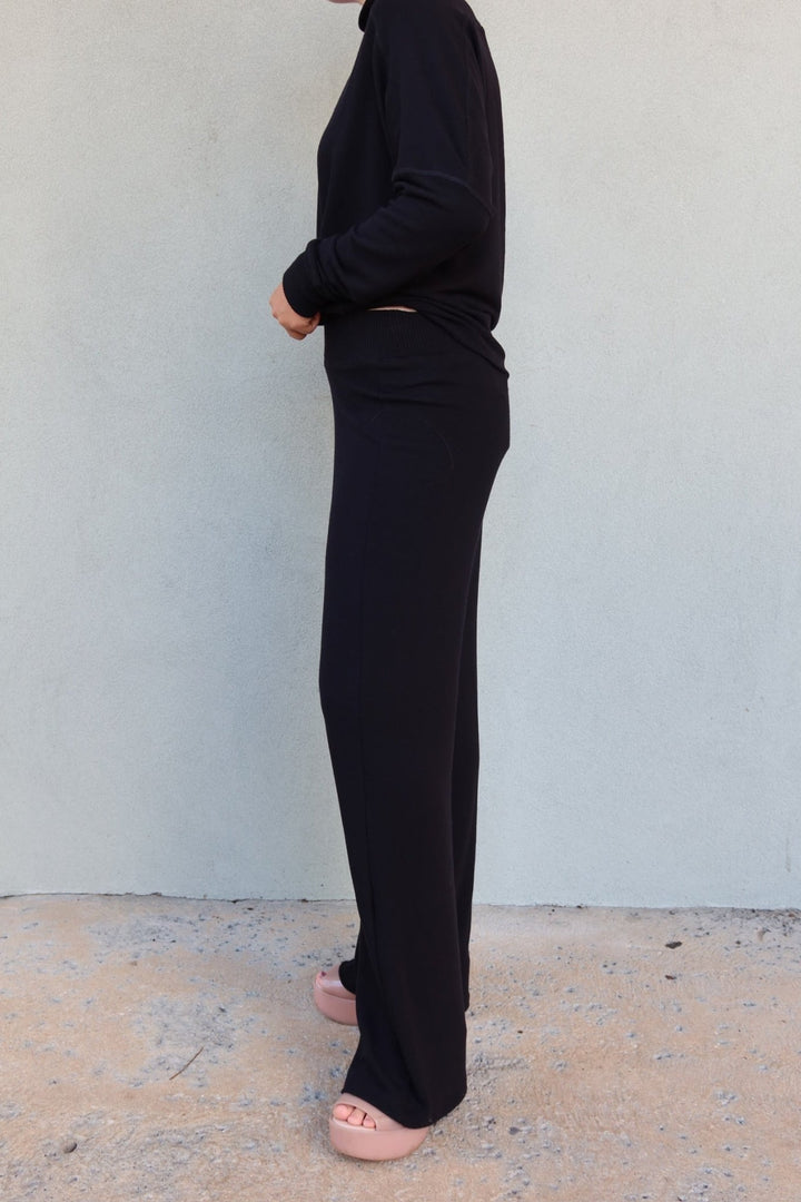Jones Wide Leg Pant - Black - Jaffi&