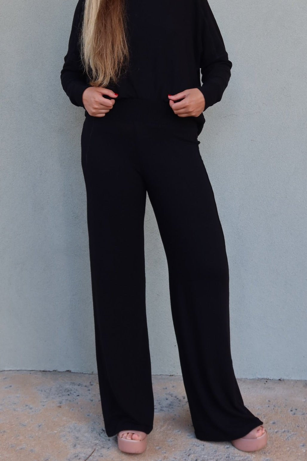 Jones Wide Leg Pant - Black - Jaffi's