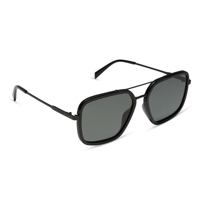 Jordan Sunglasses - Black + Grey Polarized - Jaffi's