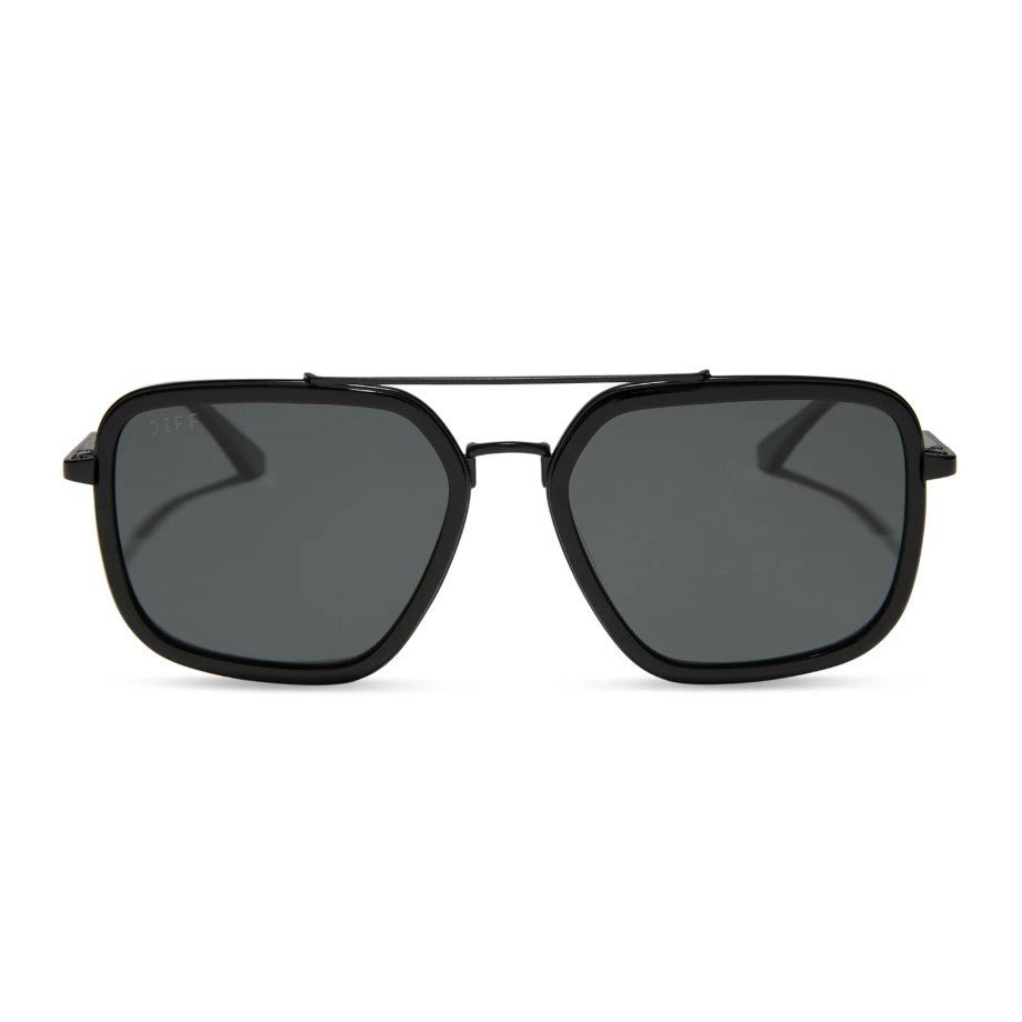Jordan Sunglasses - Black + Grey Polarized - Jaffi's
