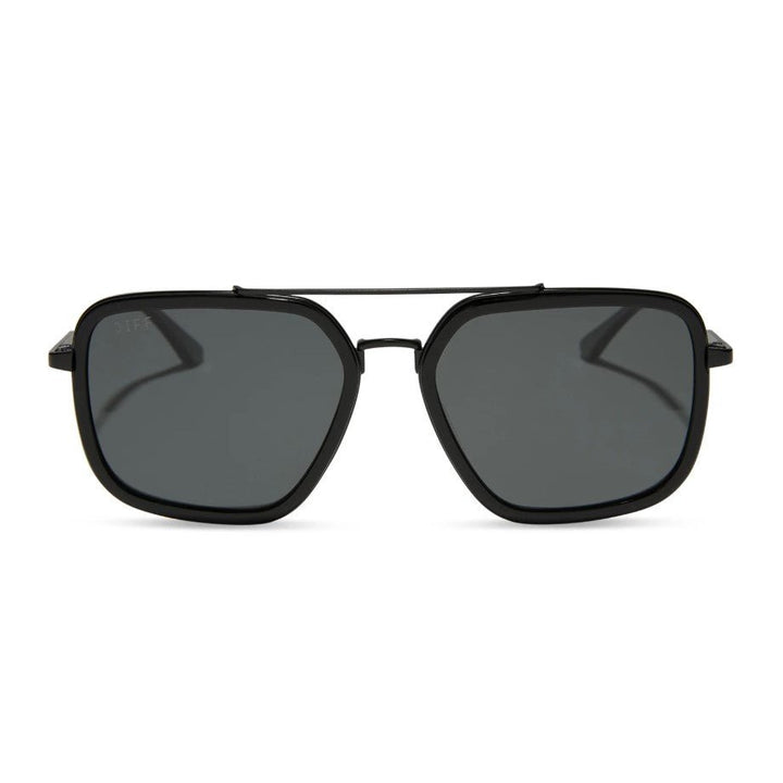 Jordan Sunglasses - Black + Grey Polarized - Jaffi&