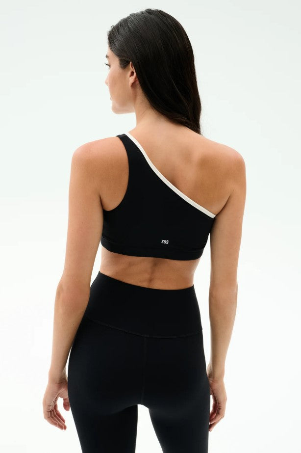 Josie Airweight One Shoulder Bra - Black/White