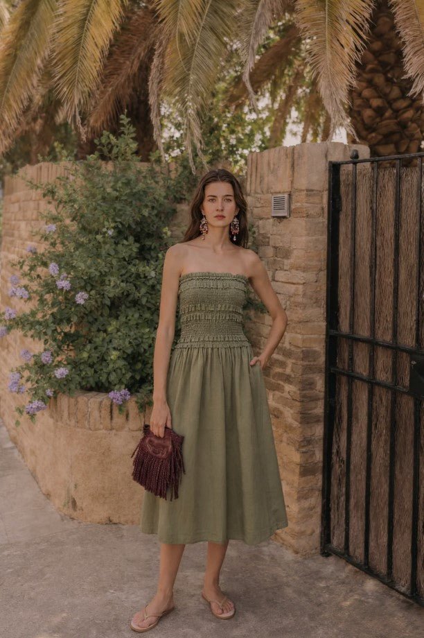 Judy Dress - Tate Olive - Jaffi's