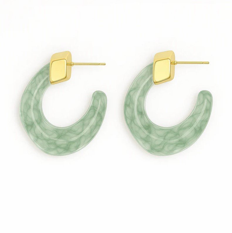 Kaia Hoops - Green - Jaffi's