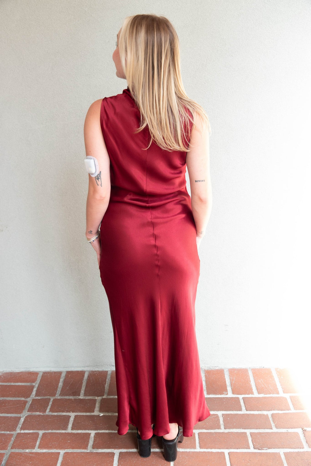 Kaia Midi Dress - Wine - Jaffi&