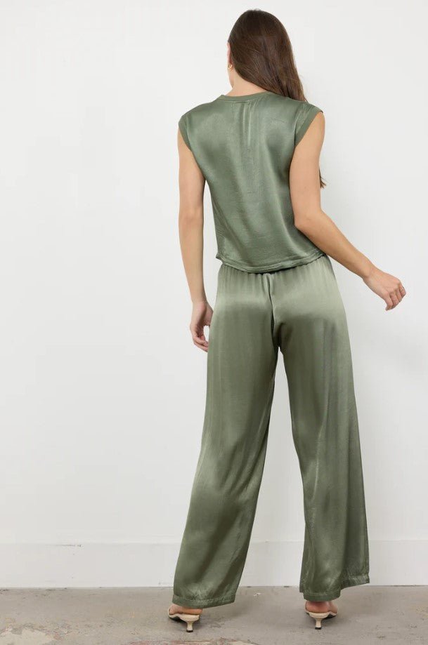 Kalani Satin Pant - Willow - Jaffi's