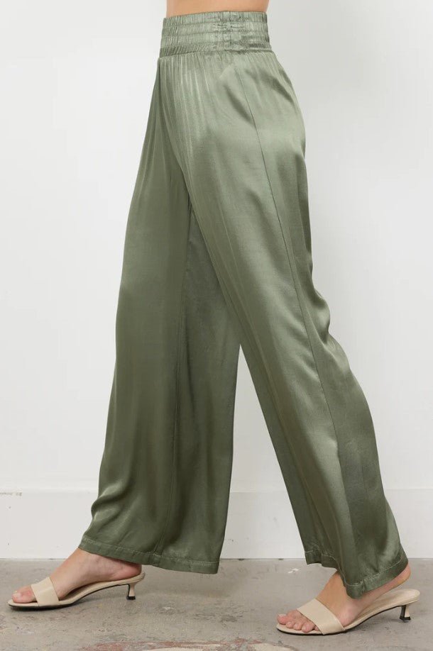 Kalani Satin Pant - Willow - Jaffi's