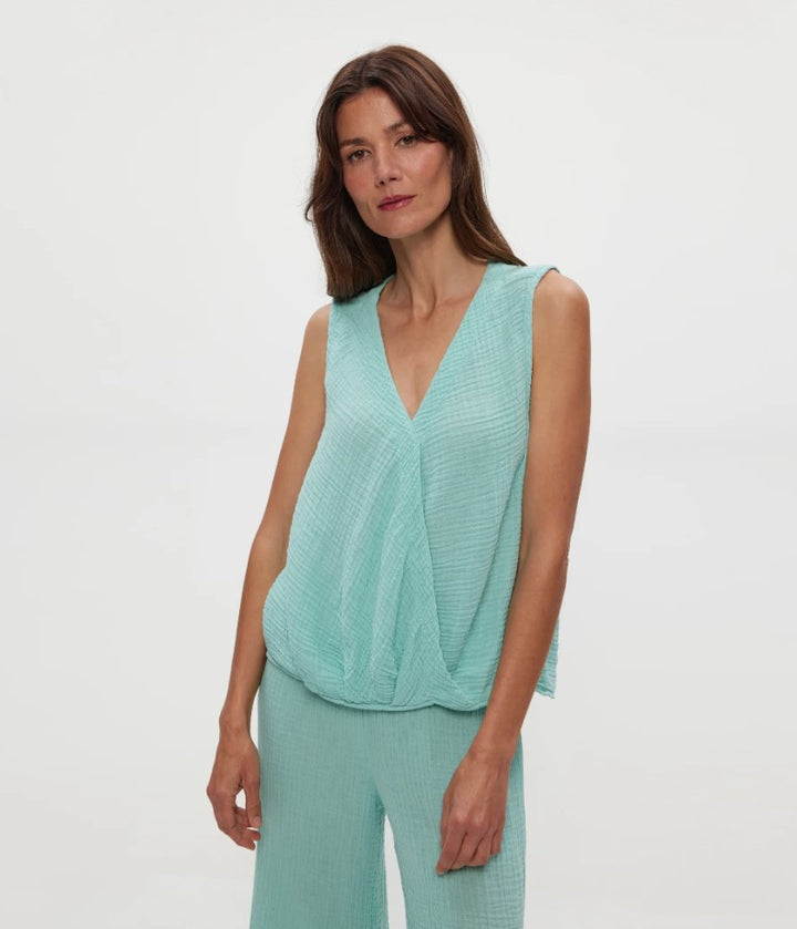 Serene Kate Gauze Surplice Tank