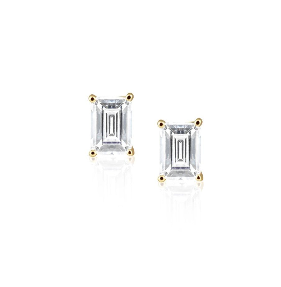 Katie Emerald Cut Stud Earring - Jaffi's