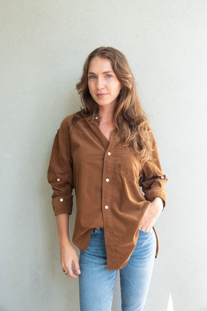 Kayla Baby Cord Button Down - Manuka - Jaffi&