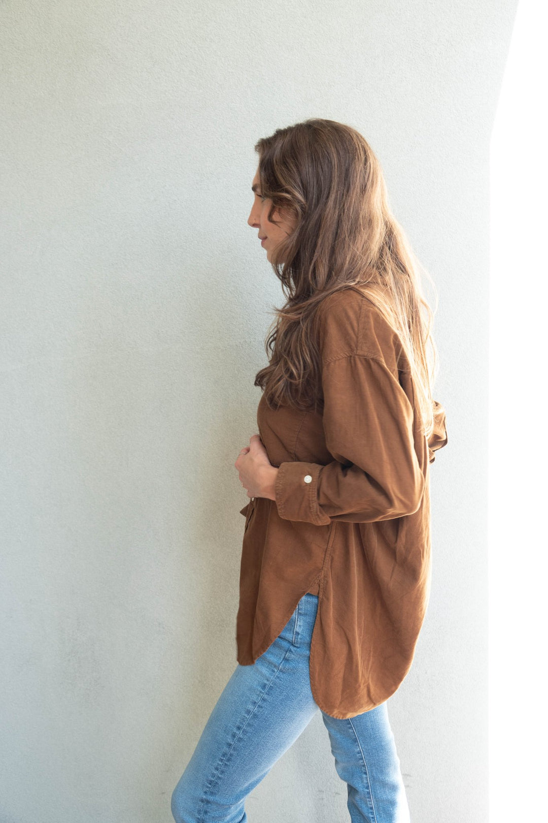 Kayla Baby Cord Button Down - Manuka - Jaffi&