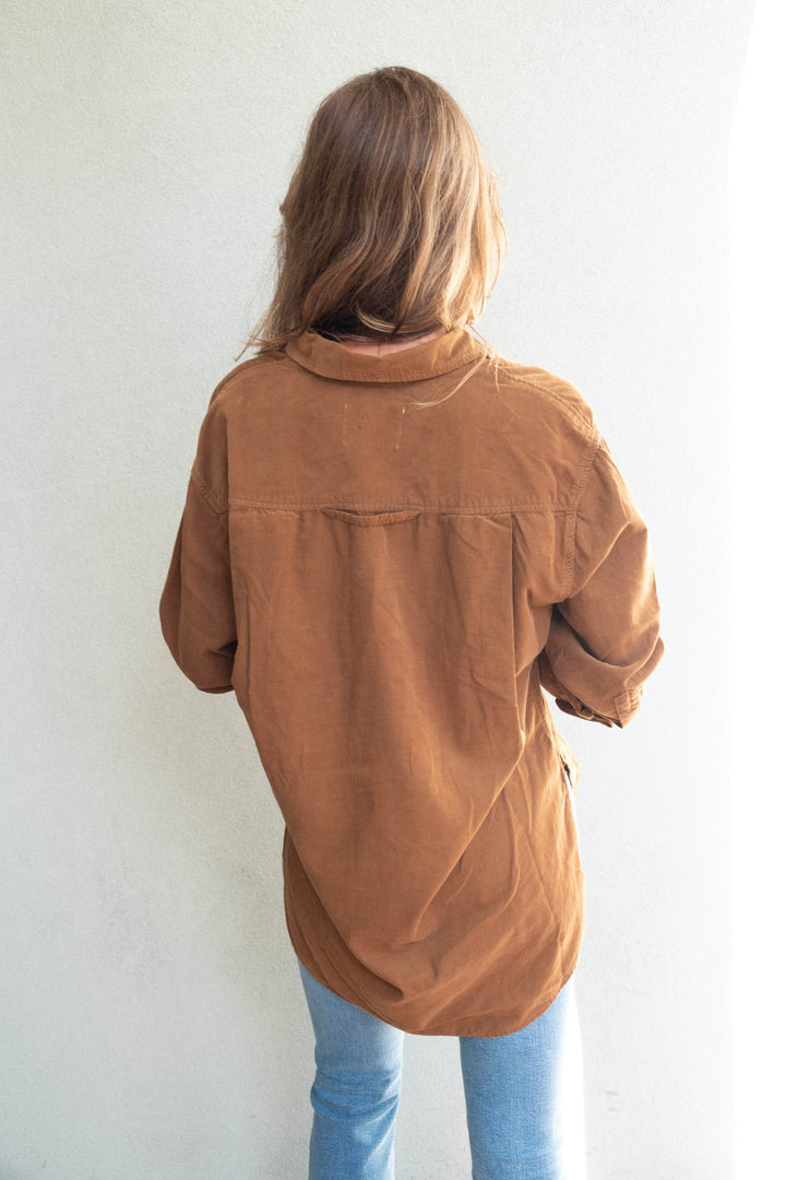 Kayla Baby Cord Button Down - Manuka - Jaffi&