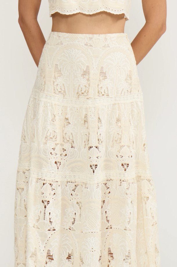 Kelly Lace Skirt - Cream - Jaffi's