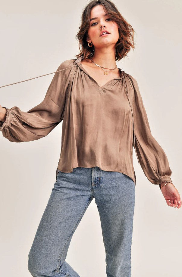 Kendy Blouse - Mocha
