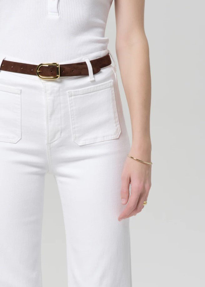 Kimberly Patch Pocket Flare - Soft White - Jaffi's