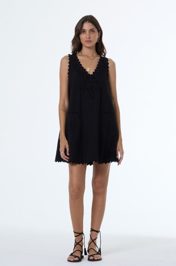 Kiona Swing Dress - Black - Jaffi's