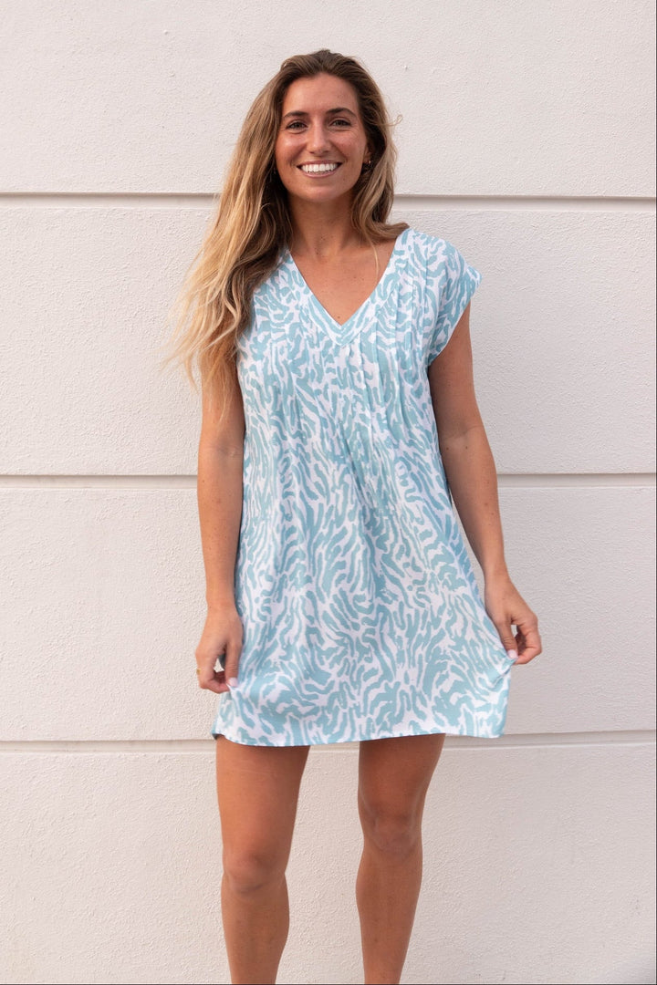 Kokomo Dress - Turquoise Zebra - Jaffi's