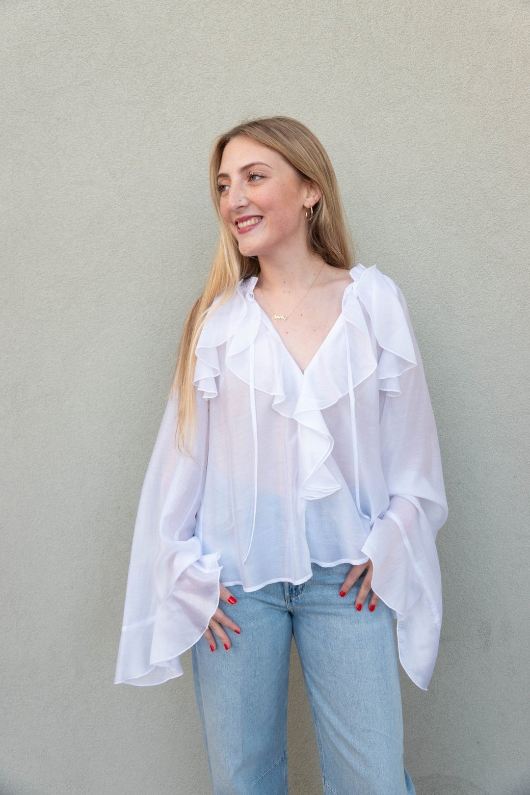 Kos Blouse - White - Jaffi's