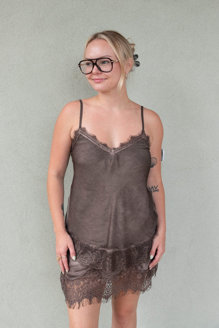 Lace Cami - Chocolate Brown - Jaffi&