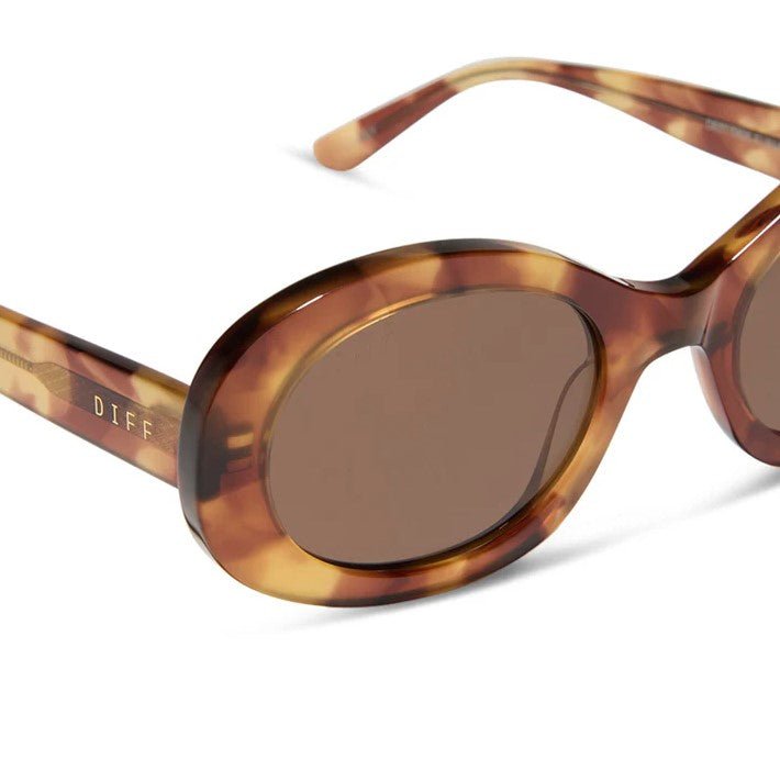 Lainey Sunglasses - Brown Fluer + Brown - Jaffi's