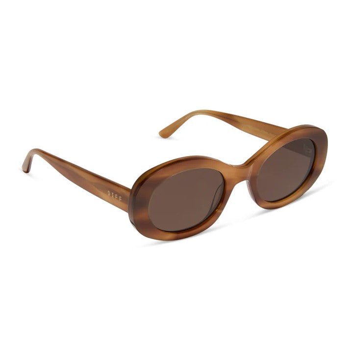 Lainey Sunglasses - Tawny Tortoise + Brown - Jaffi's
