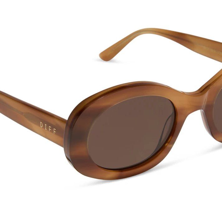 Lainey Sunglasses - Tawny Tortoise + Brown - Jaffi's
