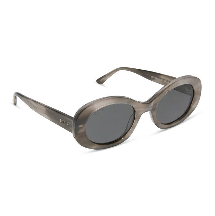 Lainey Sunglasses - Smoke Marble + Grey Polarized
