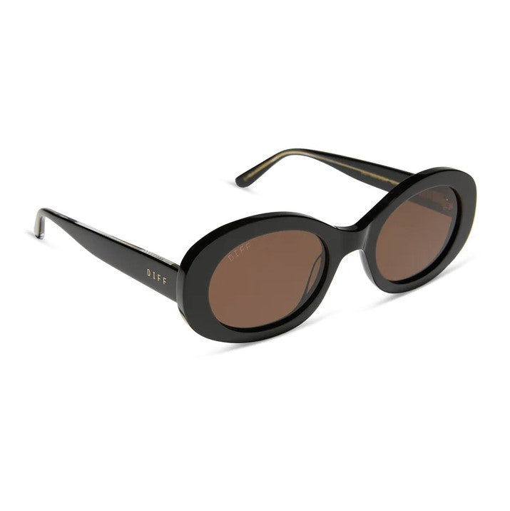 Lainey Sunglasses - Black + Brown Polarized