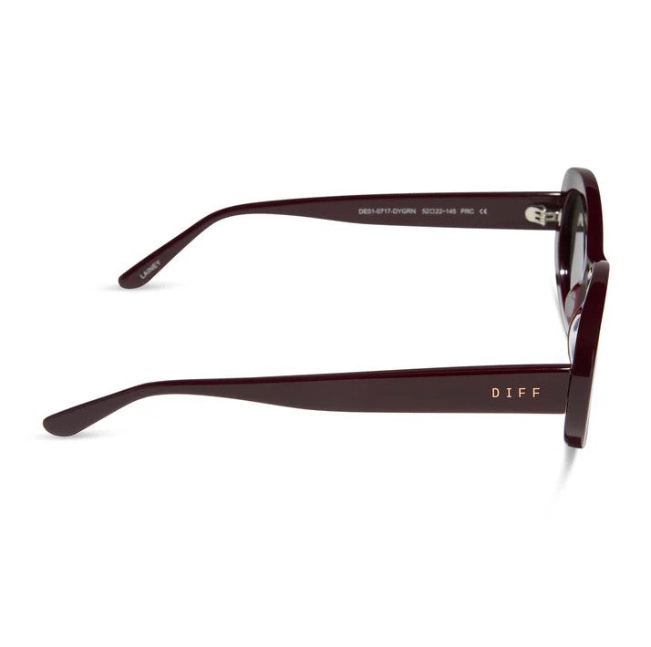Lainey Sunglasses - Dark Cherry + Grey