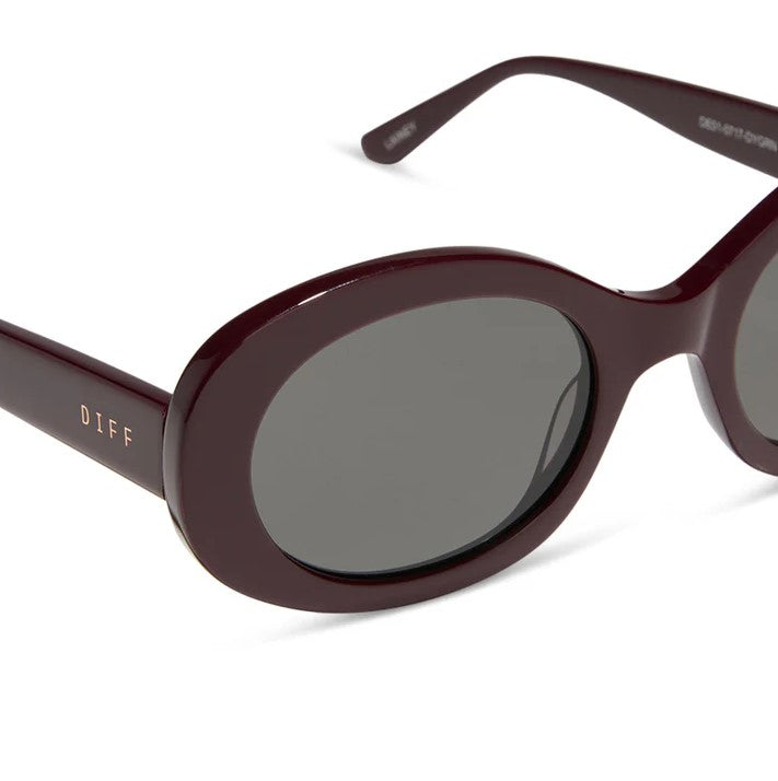 Lainey Sunglasses - Dark Cherry + Grey