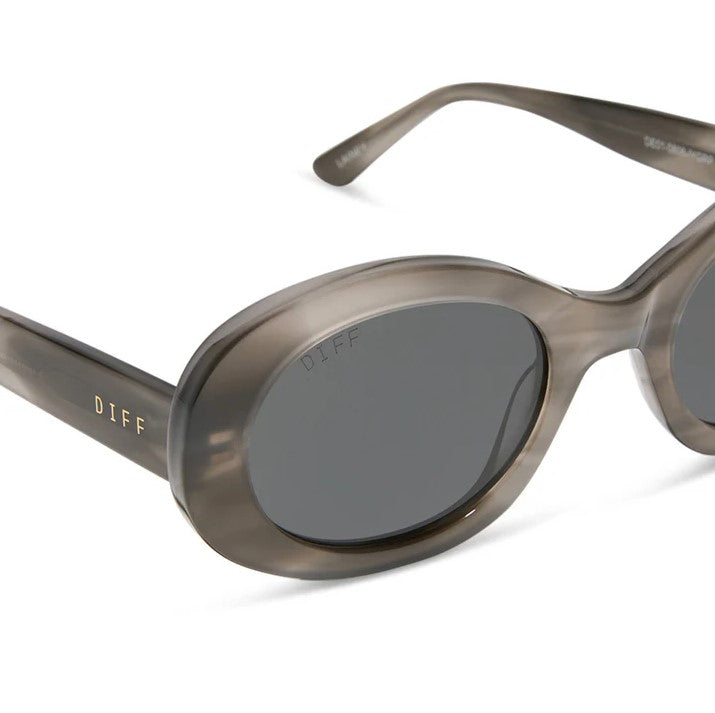 Lainey Sunglasses - Smoke Marble + Grey Polarized