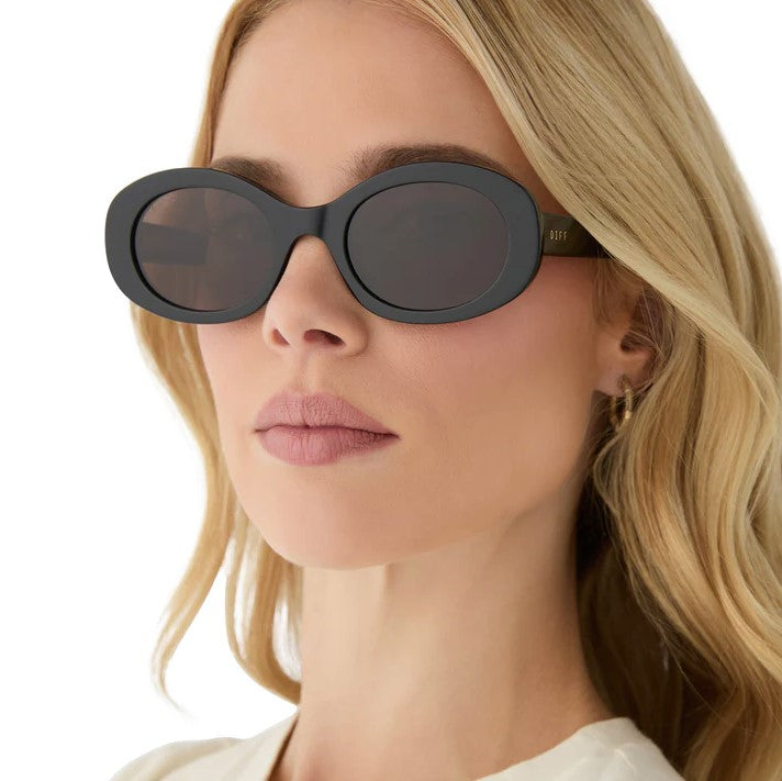 Lainey Sunglasses - Black + Brown Polarized