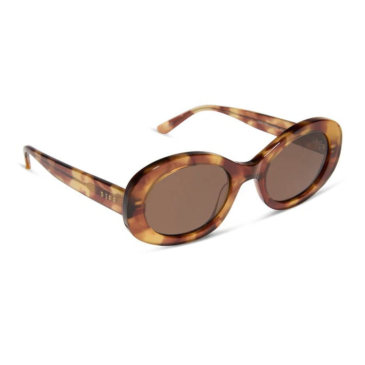 Lainey Sunglasses - Brown Fluer + Brown
