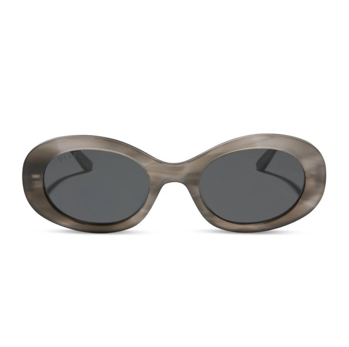Lainey Sunglasses - Smoke Marble + Grey Polarized
