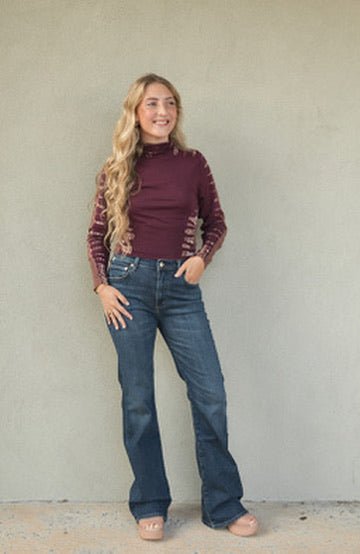 Lane Turtle Neck - Cherry Lacquer Tree Wash - Jaffi&
