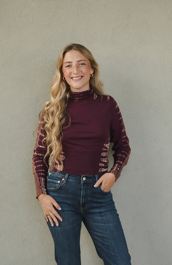 Lane Turtle Neck - Cherry Lacquer Tree Wash - Jaffi&