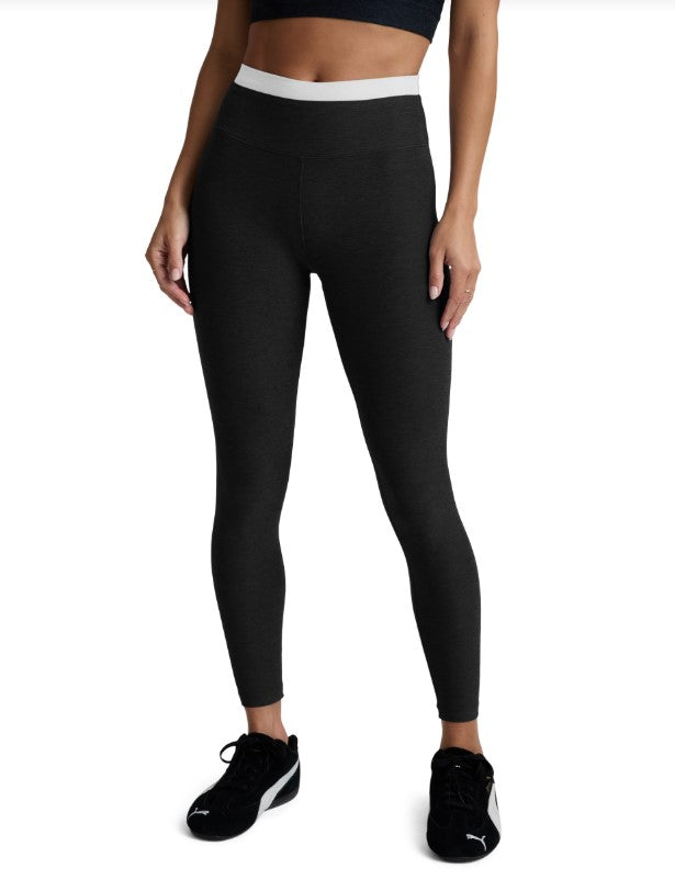 Spacedye High Waist Layered Midi Legging - Darkest Night
