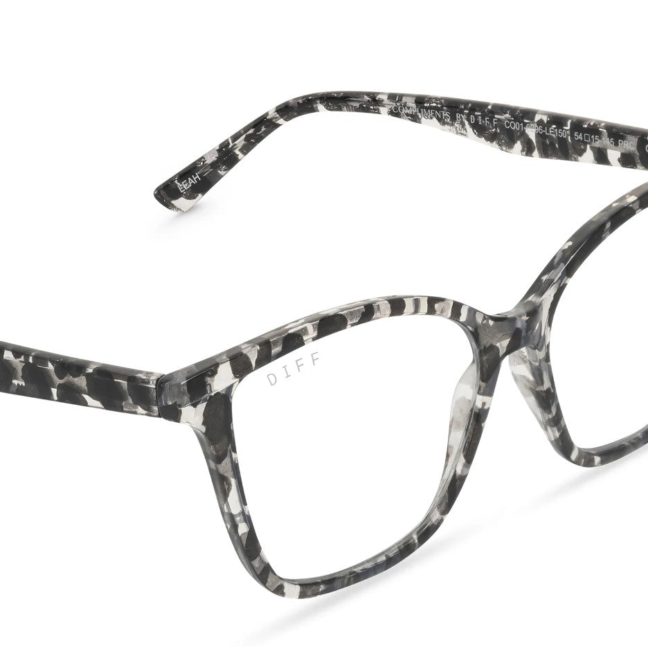 Leah Blue Light Readers - Clear Leopard