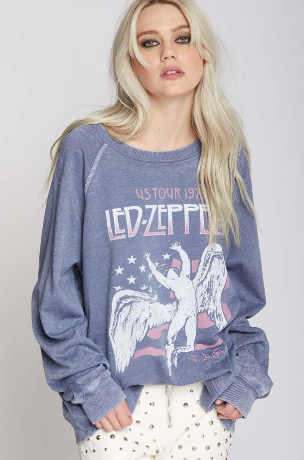Led ZeppelinOversized Sweatshirt - Blue Granite - Jaffi&