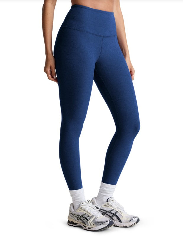 Spacedye High Waist Midi Legging - Marine Blue Heather