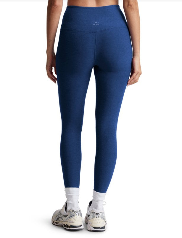 Spacedye High Waist Midi Legging - Marine Blue Heather