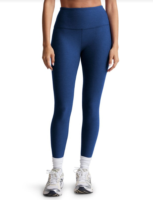 Spacedye High Waist Midi Legging - Marine Blue Heather