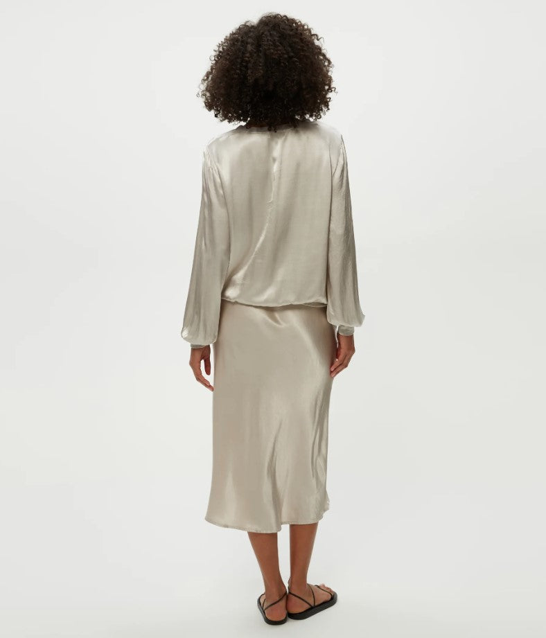 Cement Leila Bias Cut Skirt