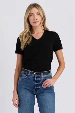 Leo V Neck Sweater - Black