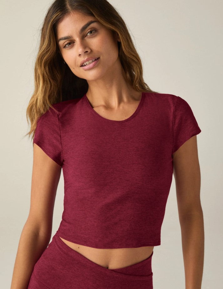 Let Go Twist Back Cropped Tee