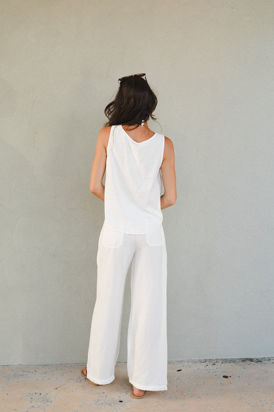 Liko Draped Tank - Bone - Jaffi's