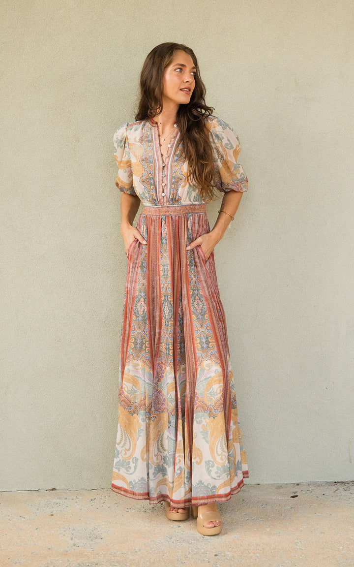 Liliosa Maxi Dress - Brown - Jaffi&