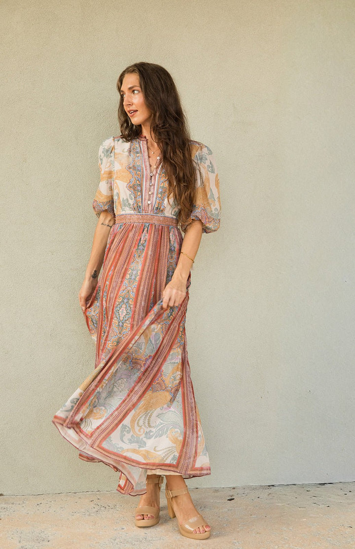 Liliosa Maxi Dress - Brown - Jaffi&
