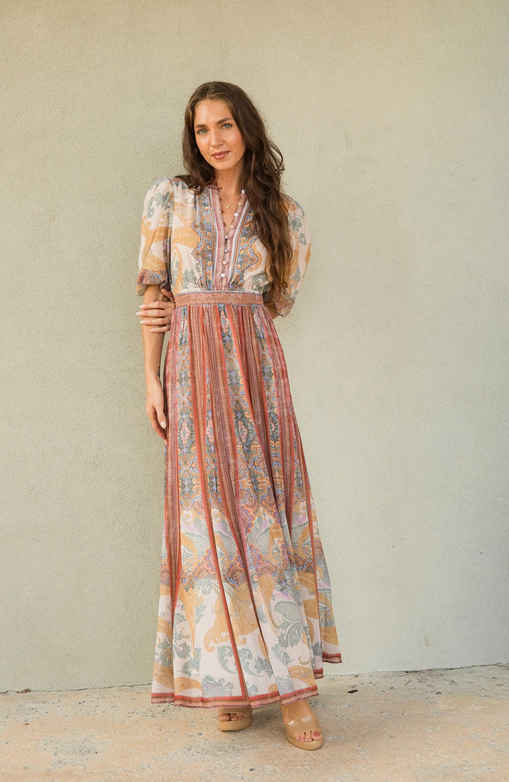 Liliosa Maxi Dress - Brown - Jaffi&