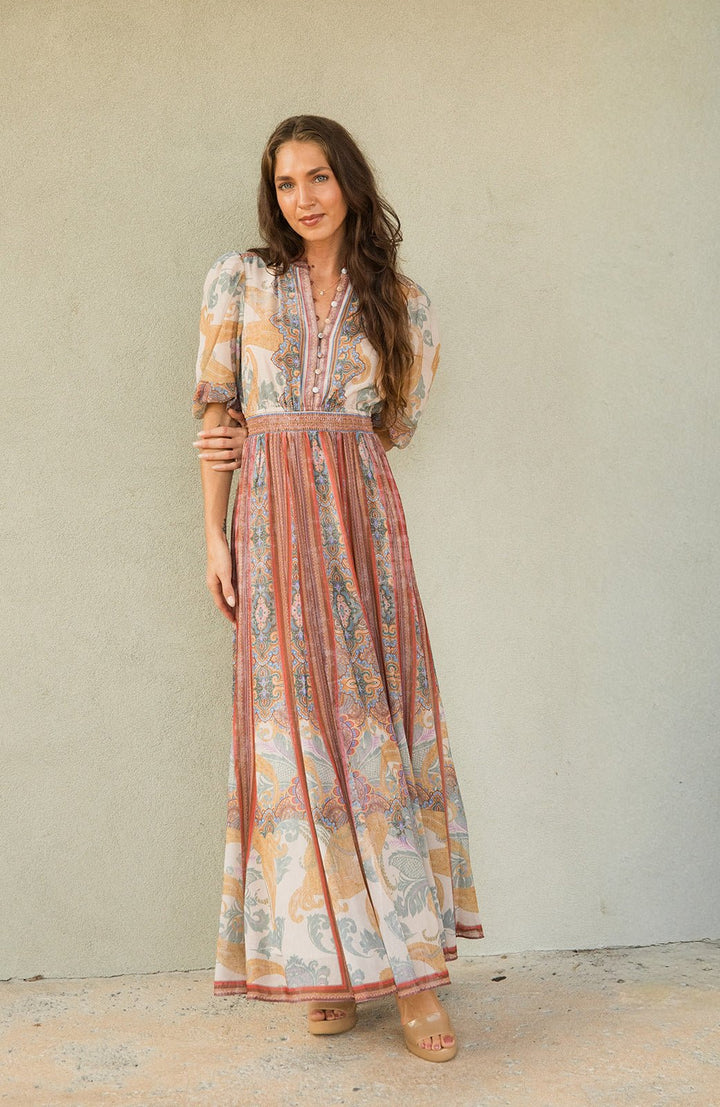 Liliosa Maxi Dress - Brown - Jaffi&